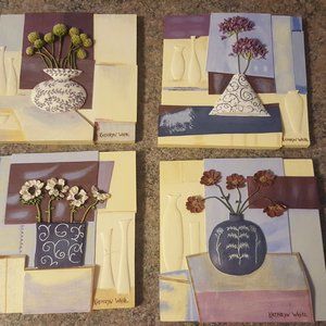 Set of 4 Kathryn White wall art decor